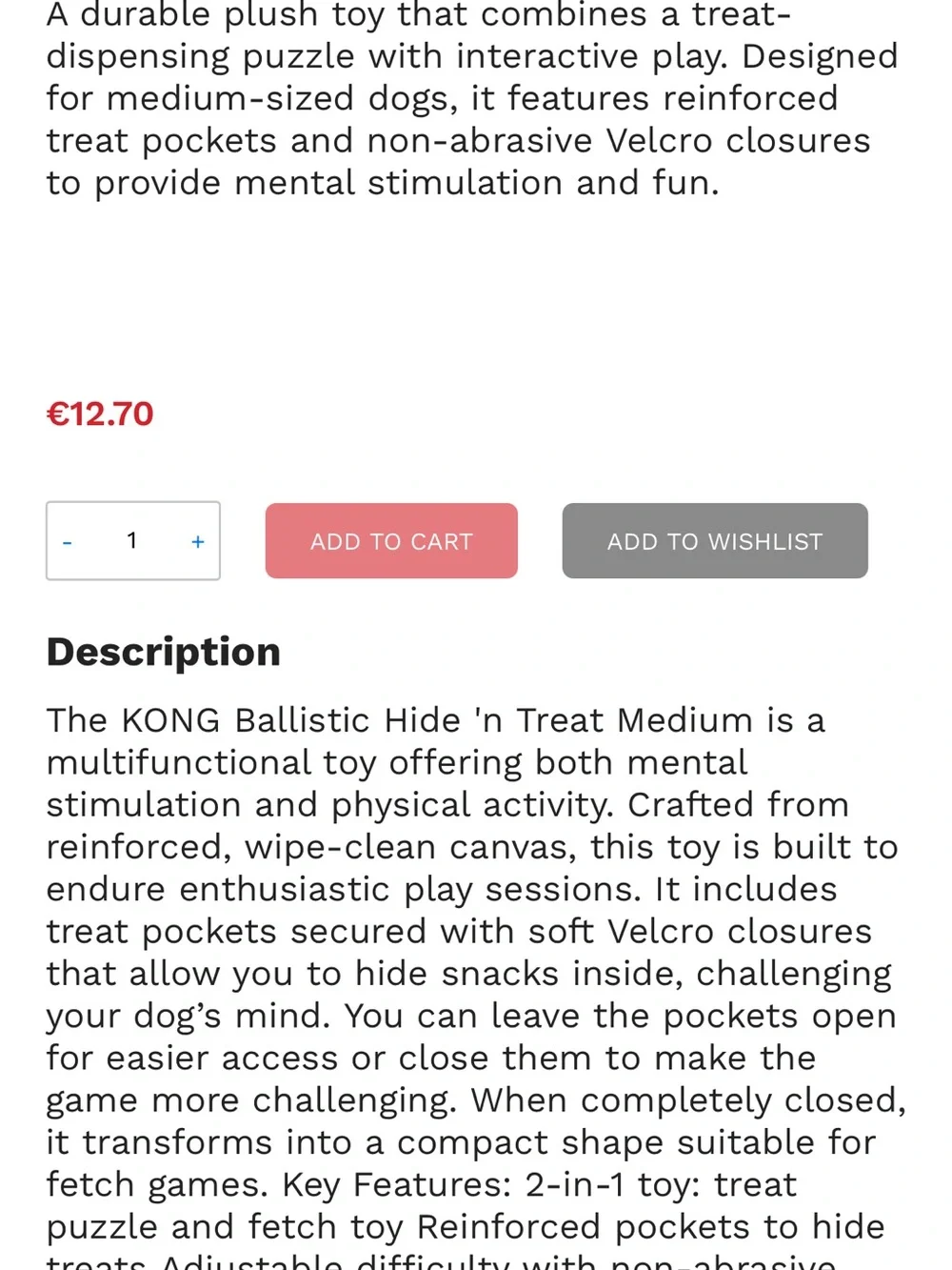 Kong Interactive Dog Toy.